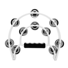 Tambourine with Double Row Metal Jingles Hand Held Percussion Tambourines Mus...