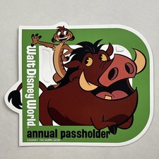 WDW Disney World Annual Passholder Timon and Pumba Magnet Authentic Official