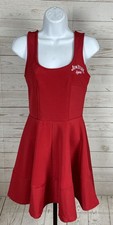 Jim Beam High Ball Cocktail Waitress Dress Womens Large Red Bartender New ST181