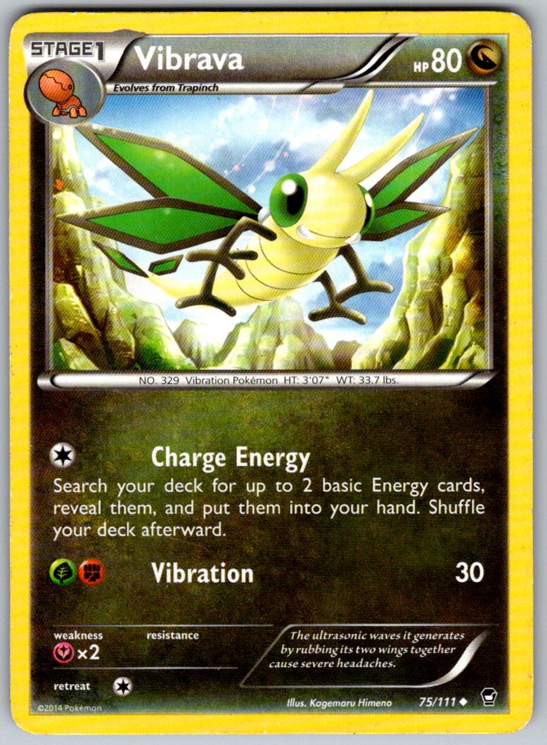 2014 Vibrava 75/111 Pokemon Furious Fists UC