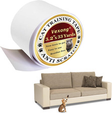 Transparent Anti-Cat Scratch Furniture Protector, Thick Sticky Couch Cover, 3.2"