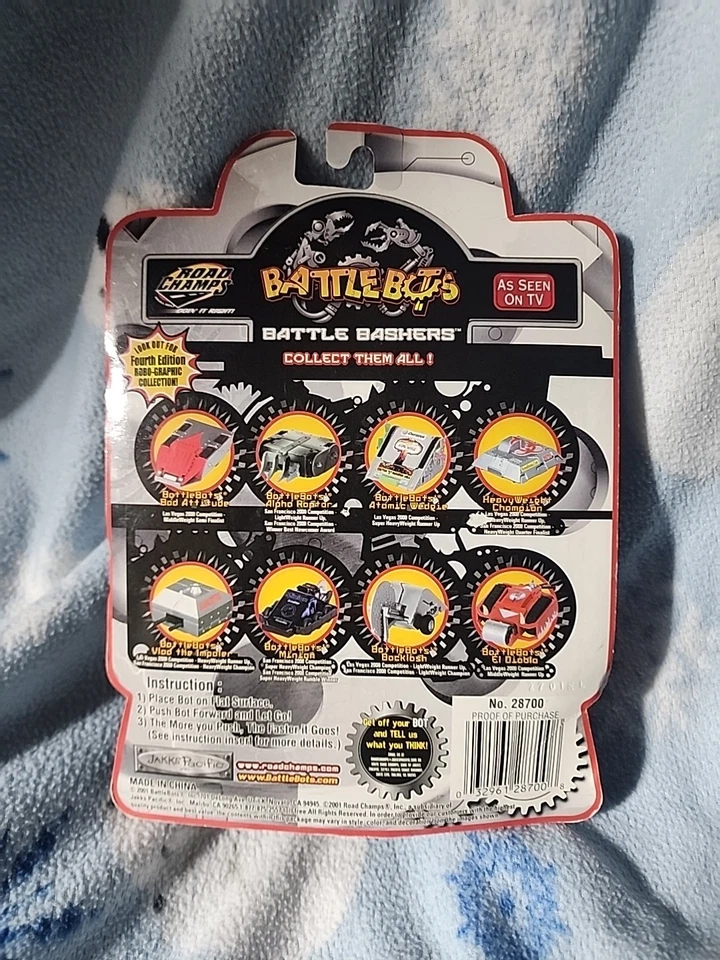 BATTLEBOTS BATTLE BASHERS ALPHA RAPTOR 3RD EDITION JAKKS PACIFIC 2001 - Image 2 of 2