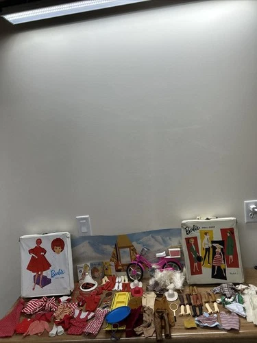 Vintage Lot of 2 1960’s Barbie Cases and Alot Of Accessories