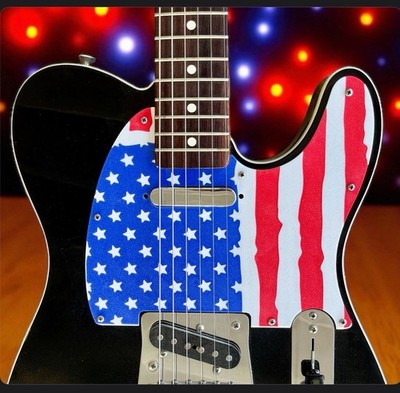 Custom 3D Printed Telecaster Pickguard - US/MIM 8 Hole American Flag Design USA