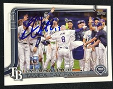 Eric Orze Signed 2025 Topps Series Autographed Tampa Bay Rays- Team Card Auto