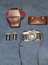 Canon AE-1 Program 35mm SLR Film Camera with 50mm Lens Kit, Tested and Working