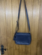 Debenhams Blue Leather Shoulder Bag l@@k lovely 