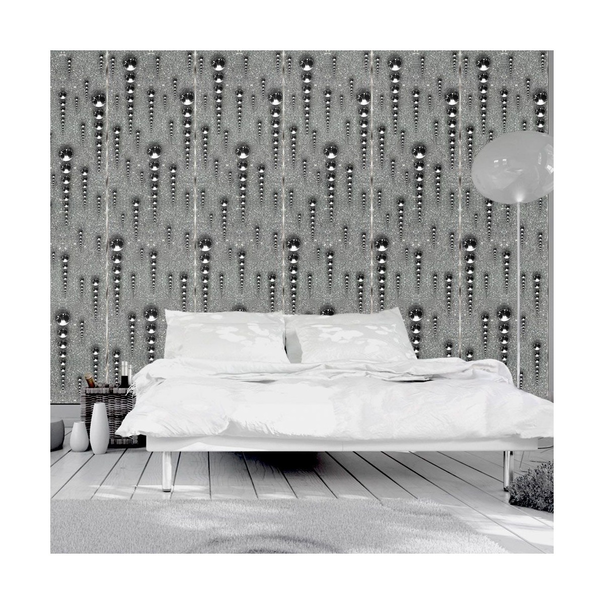 Papier peint graphite icicles lessivable et résistant aux UV 50x1000cm