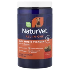 All-In-One Daily Multi-Vitamin With 4-In-1 Support, For Dogs, Bacon & Chicken,