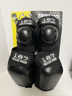 187 Killer Pads Combo Pack Knee & Elbow Black ADULT Small