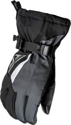 FLY RACING TITLE GAUNTLET SNOW GLOVES - BLACK/GREY - SNOWMOBILE/SNOWBOARD/SKIING