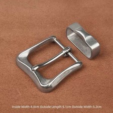 Heavy Duty Pin Belt Buckle Stainless Steel Buckles for 1.5" Belt With Belt Loop