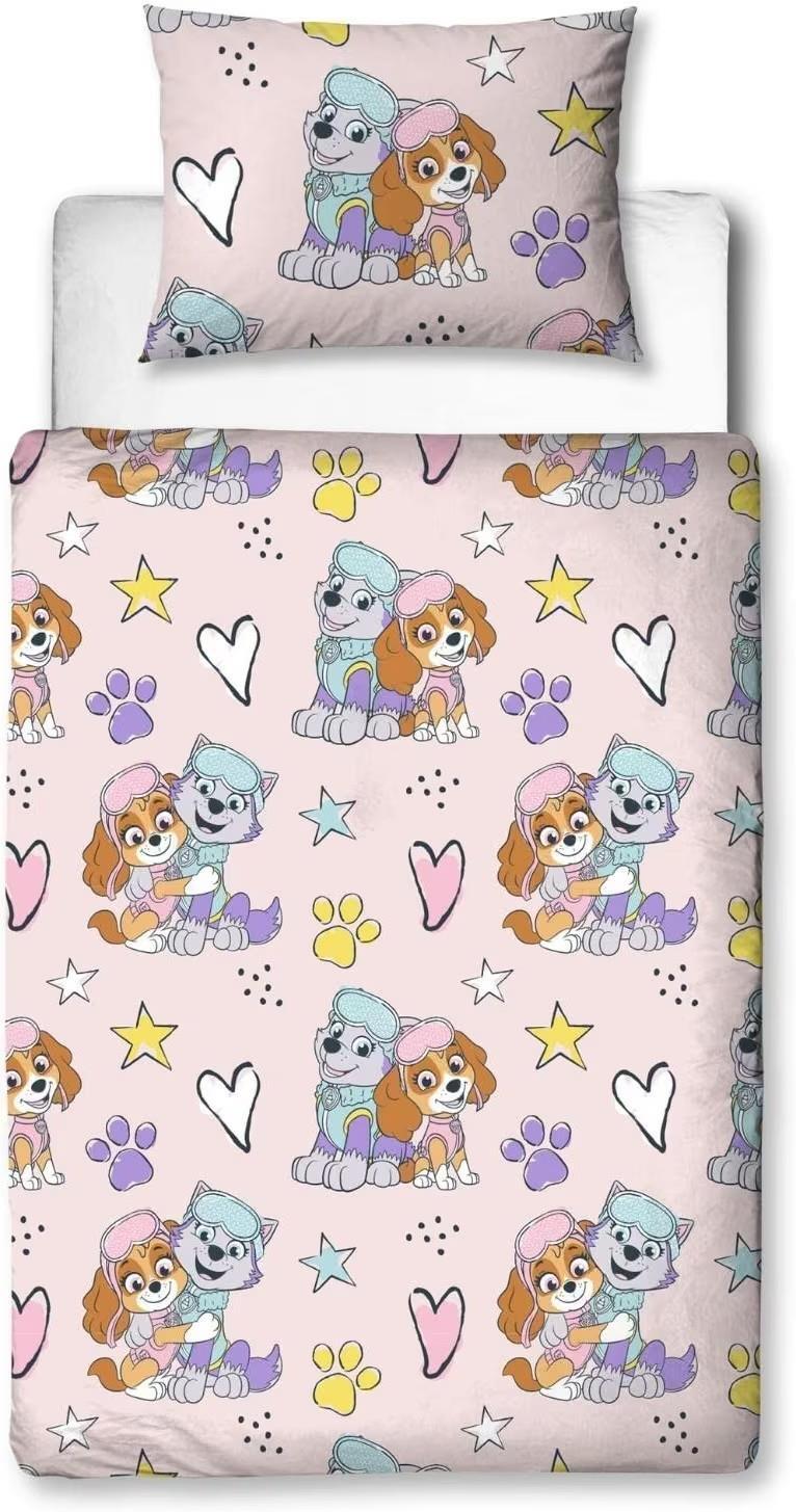Copripiumino Paw Patrol Ufficiale Lettino Bambino Design Reversibile foto 3