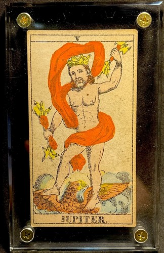 c1860 Rare JUPITER Pellerin Antique Tarot Cards Historic Major Arcana Single - Picture 5 of 17