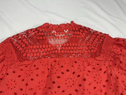 ✅NWOT ✅ADIVA Embroidered Crochet Top ✅Blouse ✅Women's ✅Size M ✅Red - Picture 10 of 10