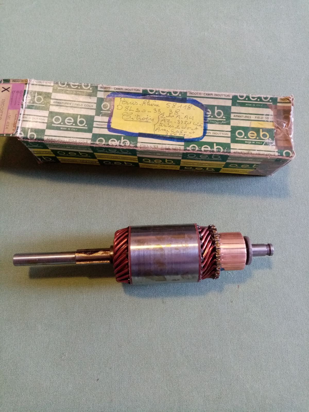Induit de démarreur Paris-Rhône 58118 pour rouler en Citroën 2CV 6V