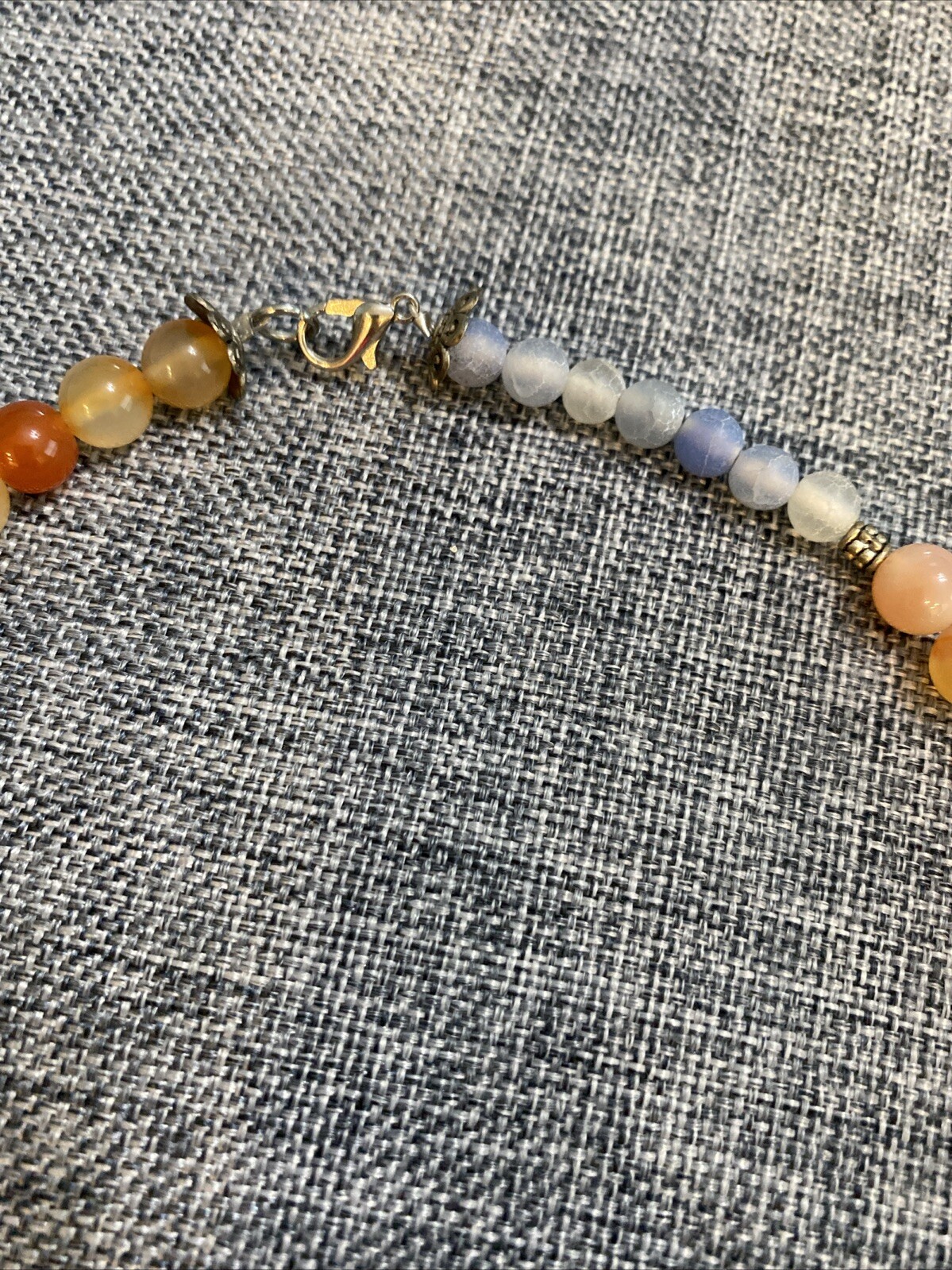 Vintage Multi Stone Charm Statement Necklace 21” … - image 9