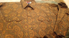 Panhandle Slim Brooks Dunn Pearl Snap Shirt Mens L Western Rodeo Rancher 85A