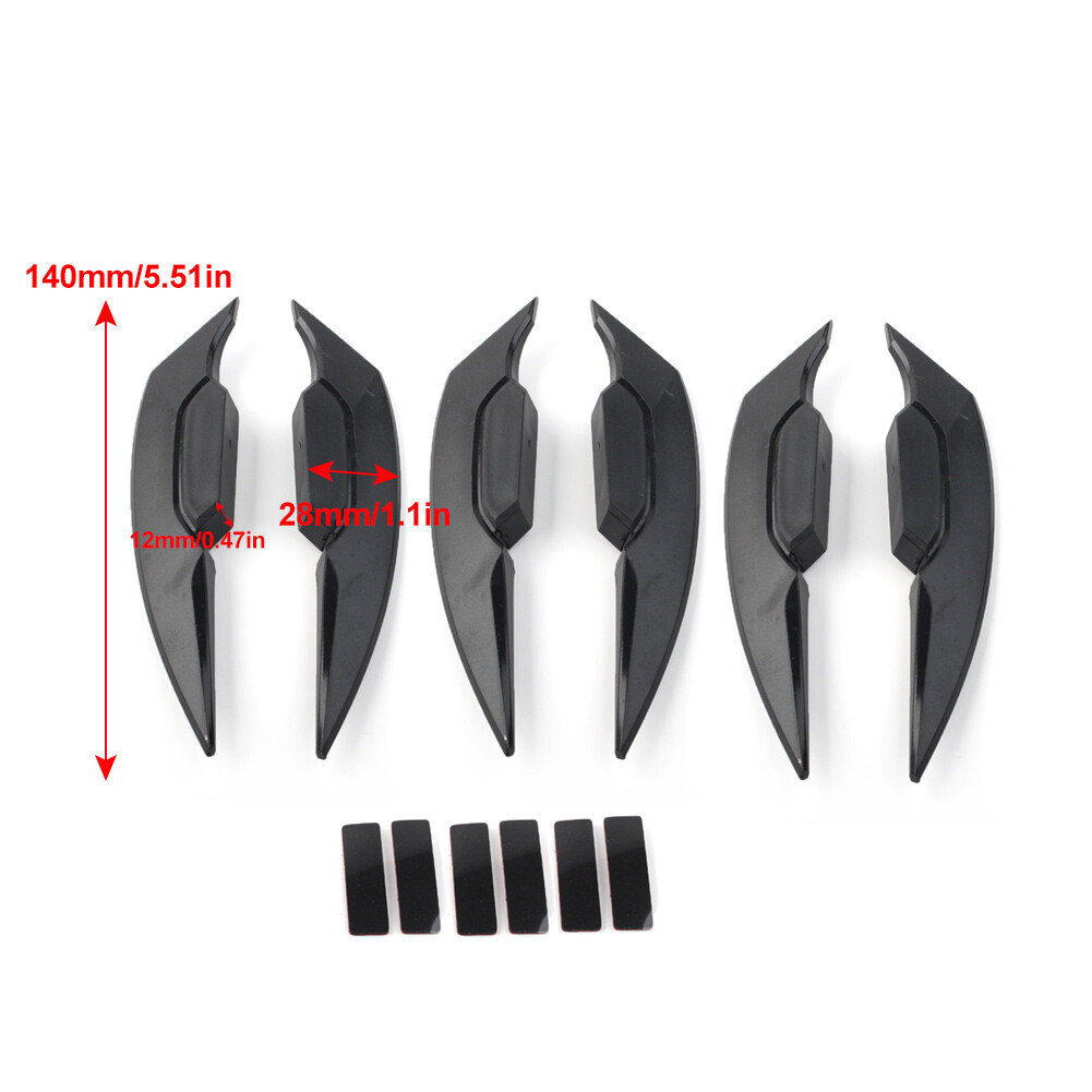 Wing出品 Blue Motorcycle Fairing Winglets Side Spoiler Deflector Air