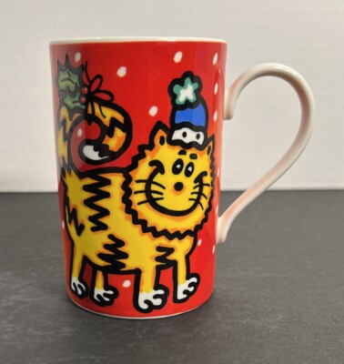 Dunoon  Festive Fun  Designed by Jane Brookshaw Stoneware Coffee Mug Christmas