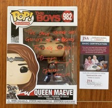 Dominique McElligott Firmado AUTO Queen Maeve The Boys Funko Pop JSA RARO Boceto