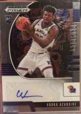 Udoka Azubuike Kansas Basketball Panini Prizm Rookie Autograph Card Auto Jazz RC
