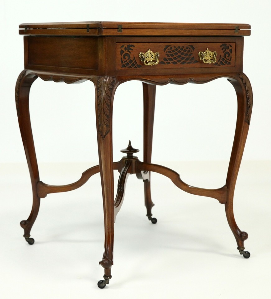 Antique Victorian Mahogany Envelope Card Games Table FREE Nationwide