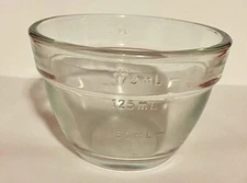 Pampered Chef Glass Measuring Prep Bowl 1 CUP 175 ML Custard Ramekin