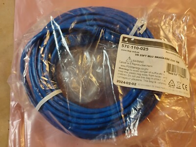 Legrand VS 25' Blue Snagless Cat5E Booted Patch Cord - Fast Ship