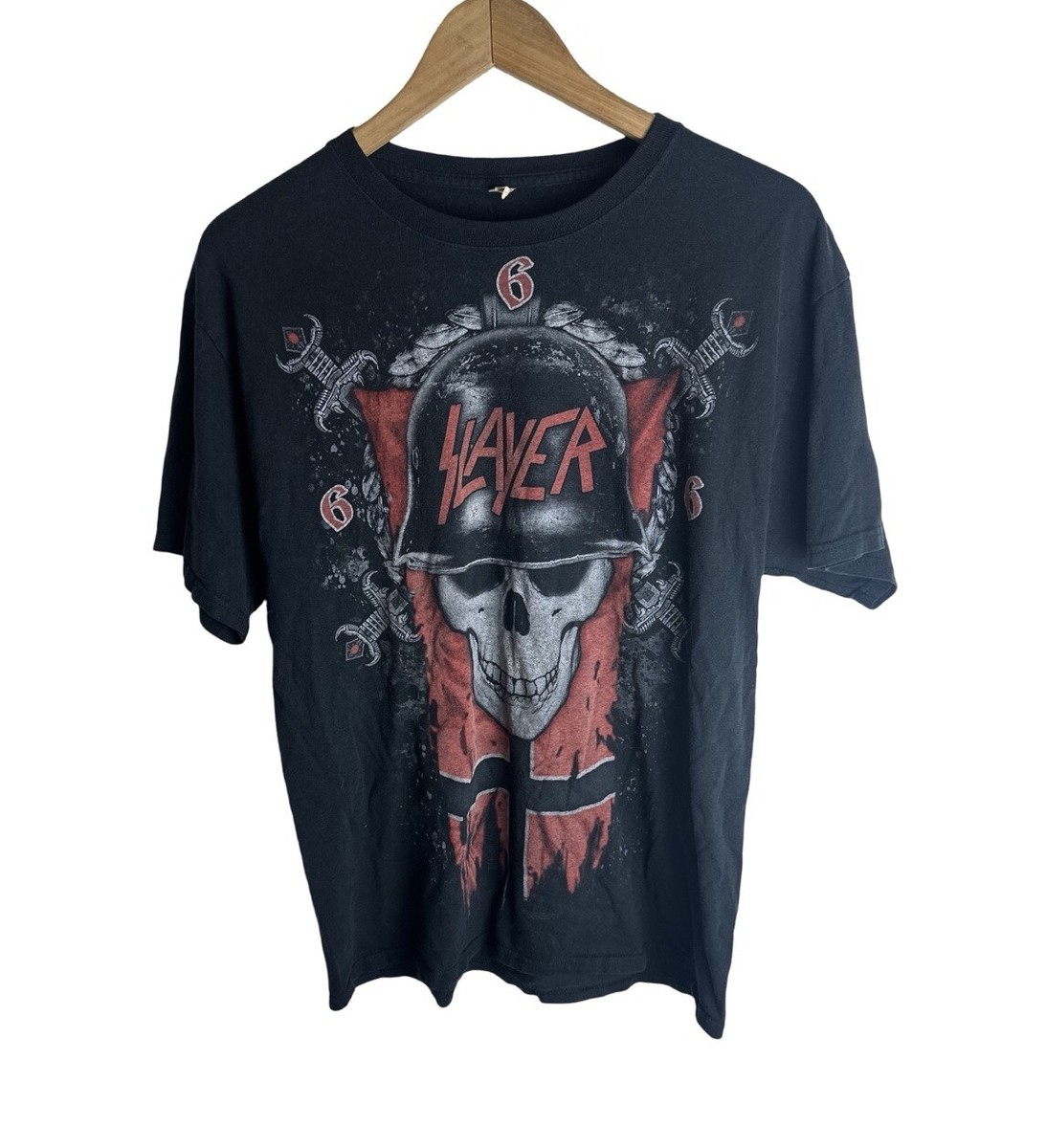 Slayer Band 2012 Skull Print 666 Men's T Shirt Size Large | eBay