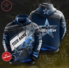 PERSONALIZED DALLAS COWBOYS 3D HOODIE - Top Gift For Friend Size S To 5XL