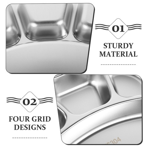 Serving Plate Compartment Dinner Trays Divided Food Plates Section Dinner Plates - Picture 10 of 10