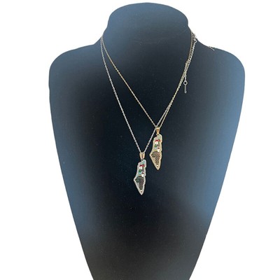 Stainless Steel Al Aqsa Mosque Pendant Necklaces 18k Gold Plated Ethnic Jewel#lk