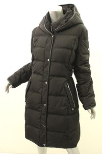 dkny black puffer coat