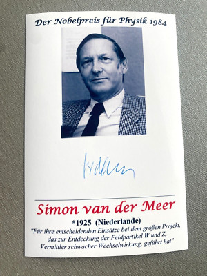 SIMON VAN DER MEER ( 2011) Nobelpreis Physik 1984 signed Foto 10x15 Autogramm