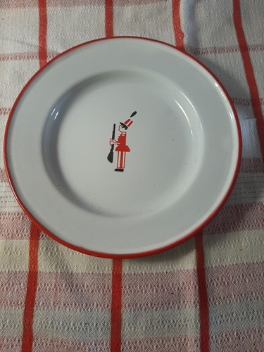 Antique Children's Enamelware Cup And Plate Sweden Toy Mug And Plate - Picture 9 of 12