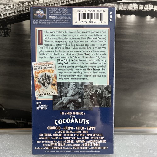 The Marx Brothers - The Cocoanuts Musical Comedy Groucho (VHS, 1995) New -Sealed - Picture 3 of 6