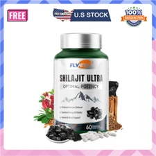 Flynew Shilajit Ultra Optimal Potency, Shilajit Extract with L-Arginine, Pure