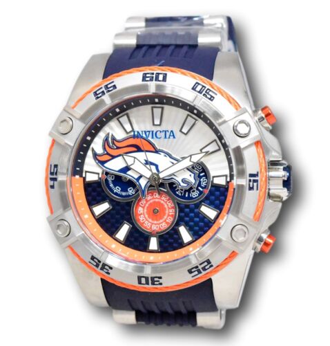 Invicta NFL Denver Broncos Men's 52mm Carbon Fiber Chronograph Watch 41974 - Picture 11 of 11