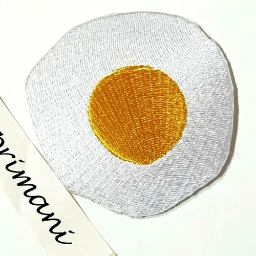 EMBROIDERED EGG FRIED IRON SEW ON PATCH JACKET JEANS BADGE  KIDS CARTOON RACING