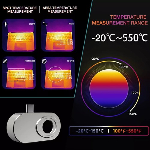 Cámara termográfica infrarroja para teléfono Noyafa NF-586S USB-C - Imagen 10 de 16
