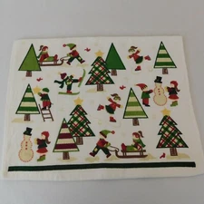 Ritz 100% Cotton Terry Kitchen Towel Winter Sports Skiing Skating Sledding Snow
