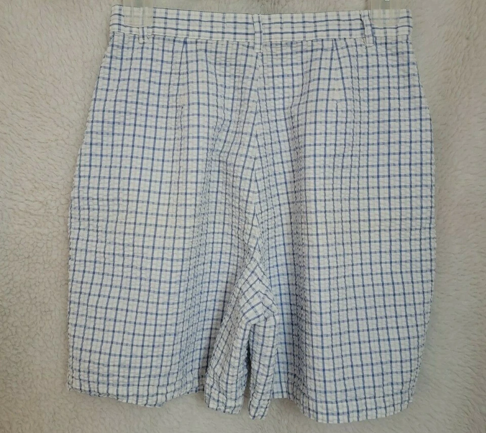 Mountain Lake Womens Shorts Size 12 Blue White Plaid - Image 4 of 4