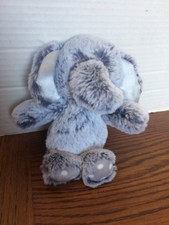 AURORA BABY GRAY Elephant Plush Polka Dot Rattle 6" EUC Lovey