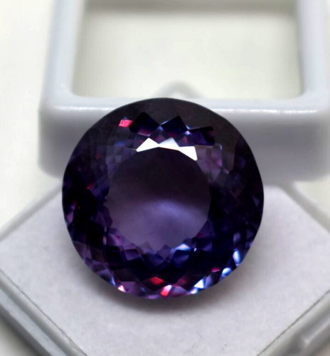 Color Changing Alexandrite 33.15 CT Round Cut Natural Beautiful Loose Gemstone - Picture 4 of 9