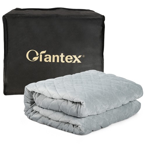15lbs Weighted Blanket Twin/Full Size 100% Cotton w/ Soft Crystal Cover