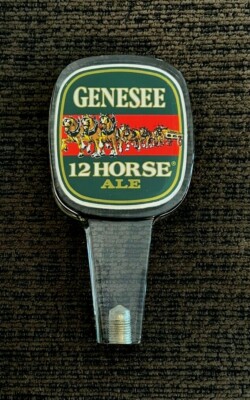 MINTY GENESEE 12 HORSE ALE BEER TAP KNOB / HANDLE GENESEE BRG CO ROCHESTER NY
