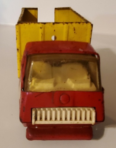 Vintage Mini Tonka Van Truck 997 Panel Dump Truck Metal Die Cast Yellow Red - Picture 3 of 8