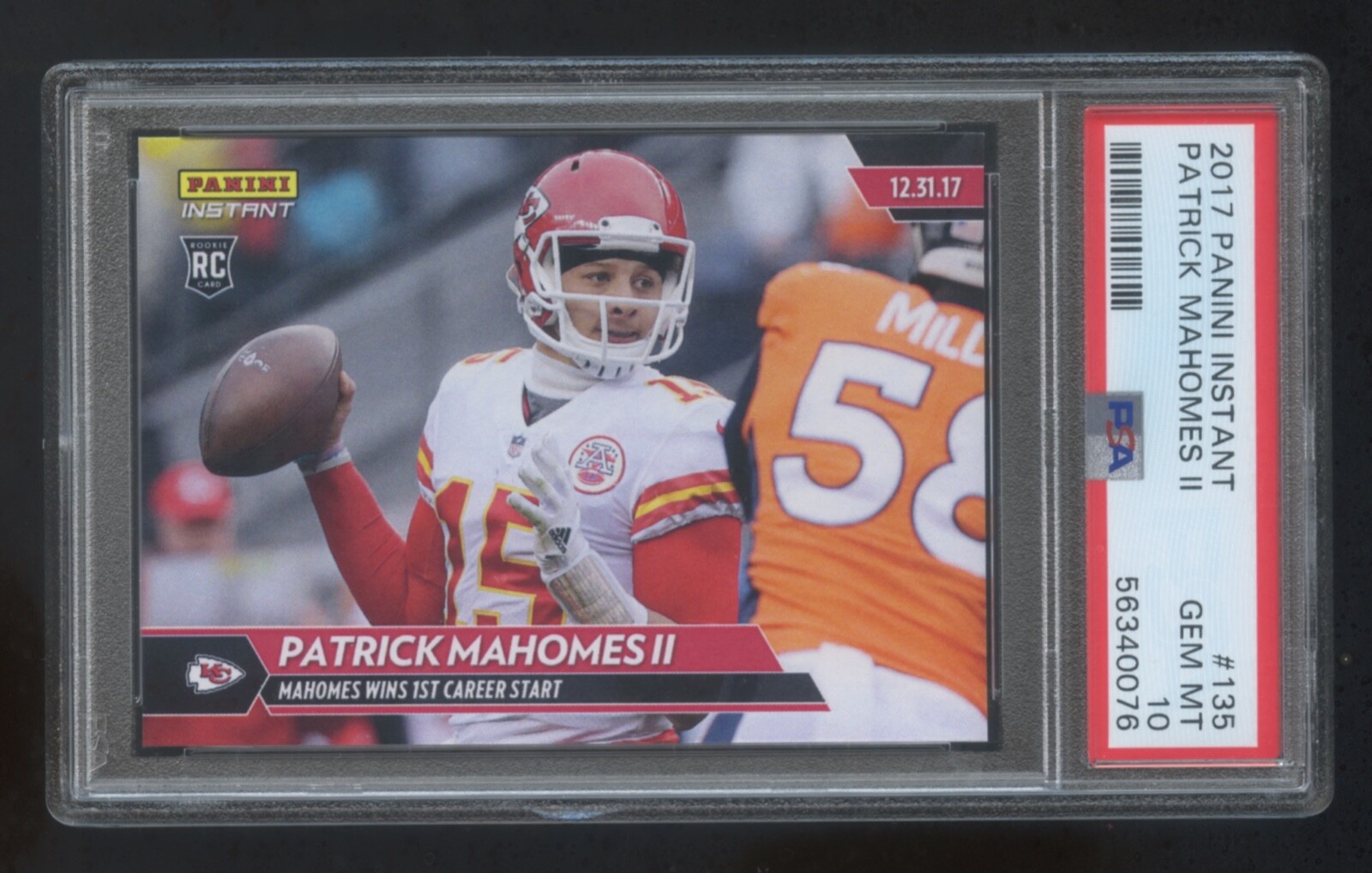 Patrick Mahomes Panini Instant #135 Base