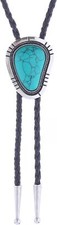 Bolo Tie for Men Western Cowboy Natural Turquoise Stone Necktie Native Americ...